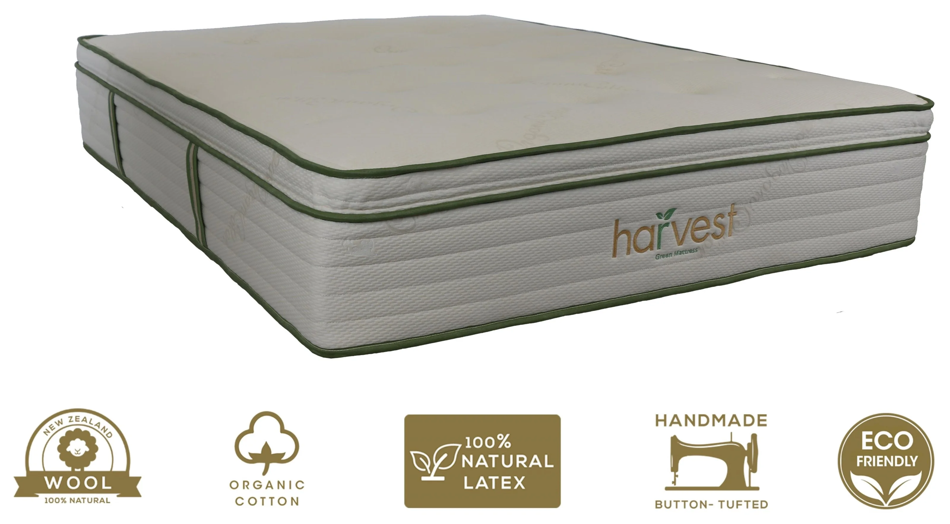 Harvest Green Mattress Harvest Pillow Top 957MT Twin 13" Medium Plush